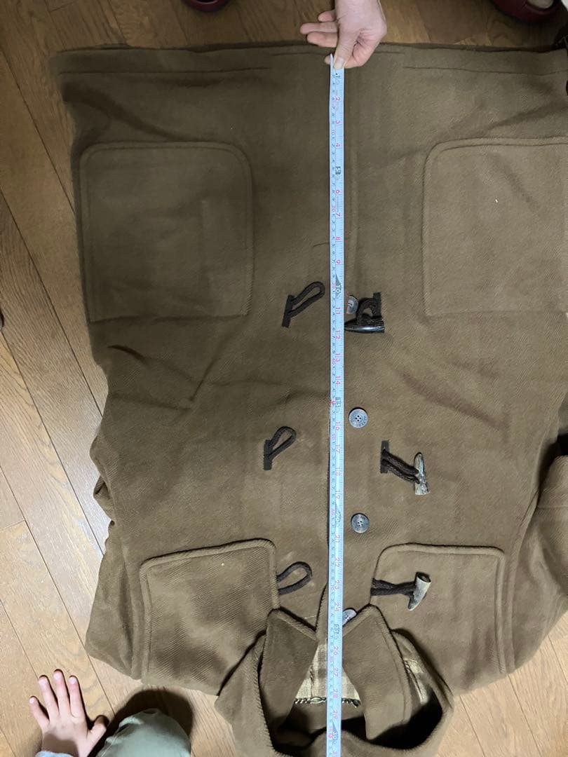 ダンヒル　ブラウン ダッフルコート フード付き