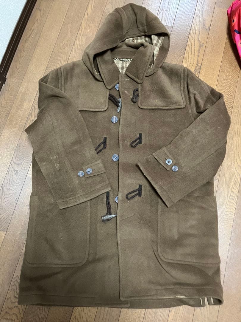 ダンヒル　ブラウン ダッフルコート フード付き