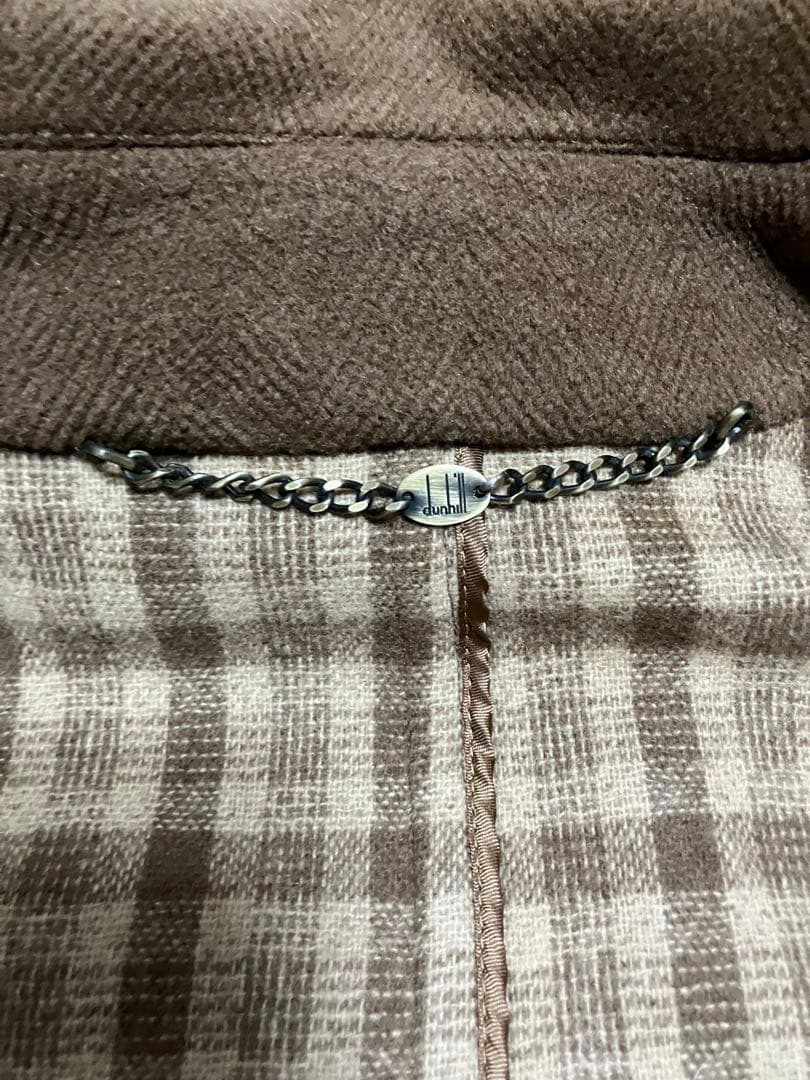 ダンヒル　ブラウン ダッフルコート フード付き