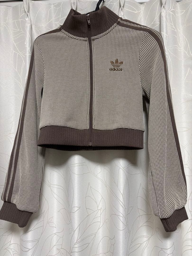adidas クロップドジャケット M ブラウン