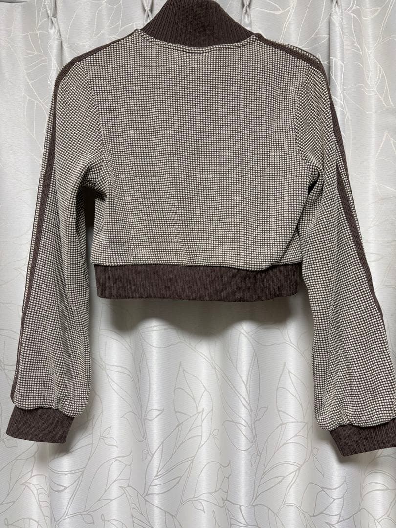 adidas クロップドジャケット M ブラウン
