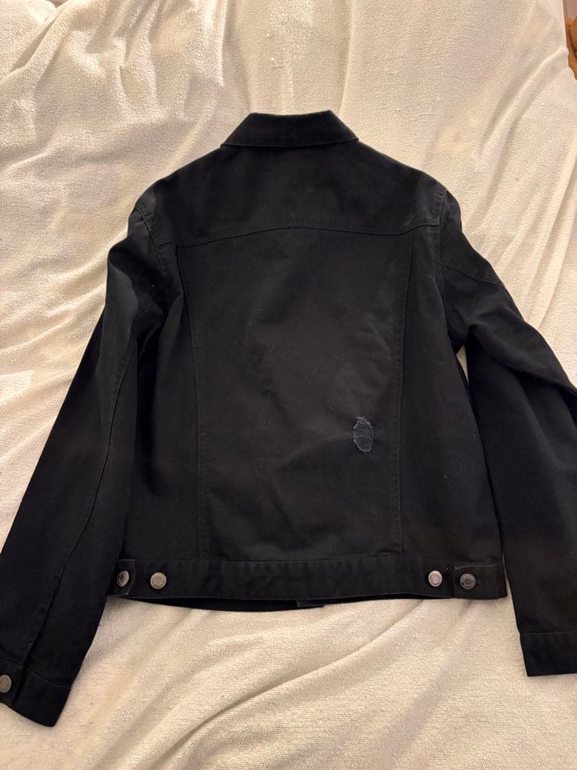 00s y2k archive black denim jacket 単丈