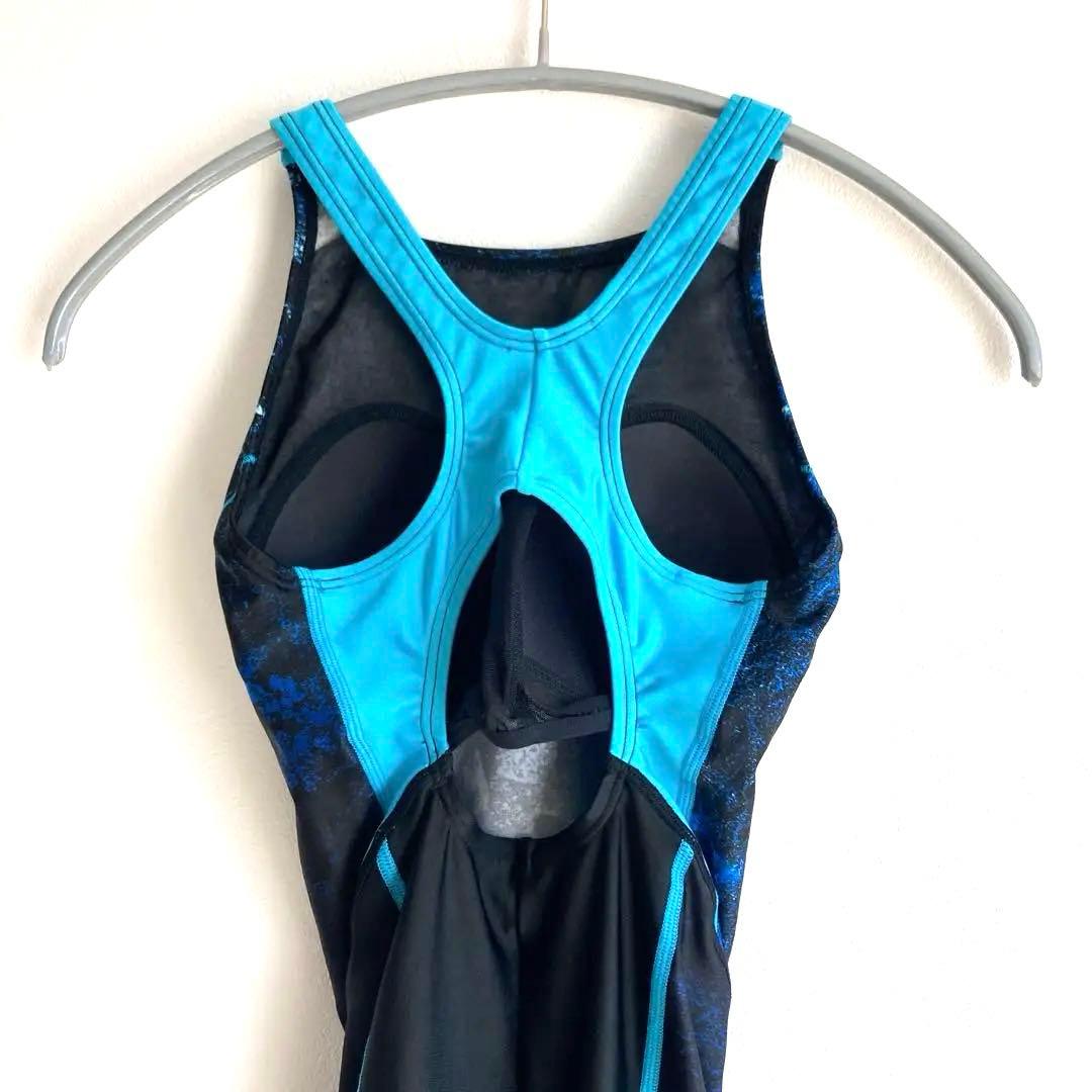 スピードSpeedo競泳用水着 ブラックブルー　レディースL ワンピース