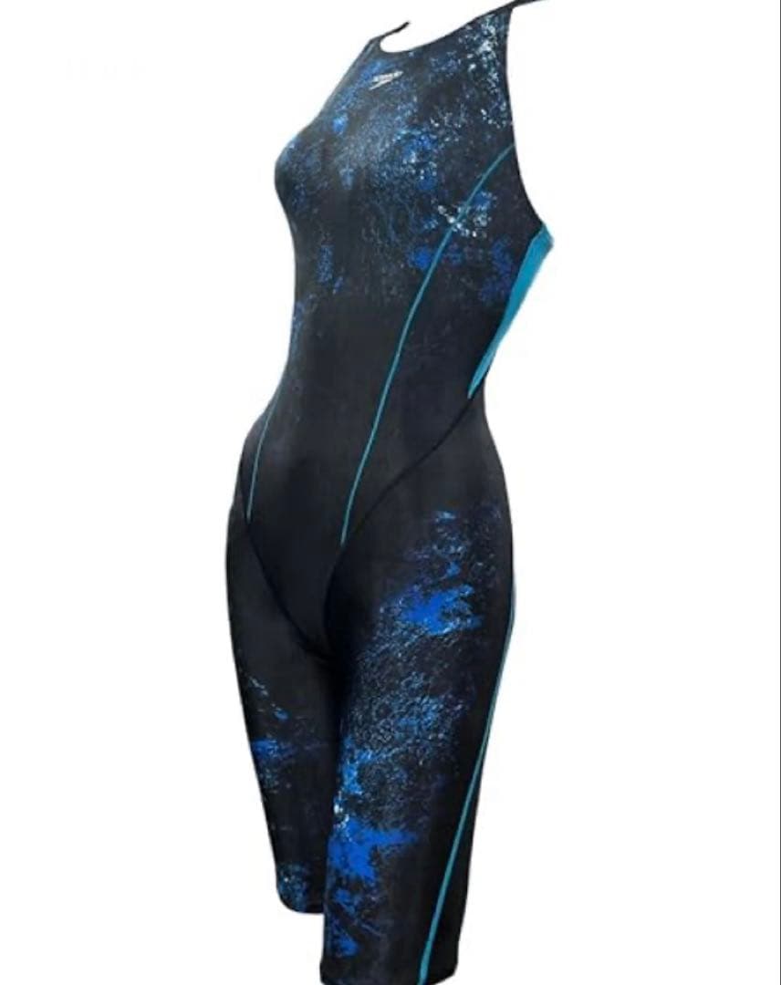 スピードSpeedo競泳用水着 ブラックブルー　レディースL ワンピース