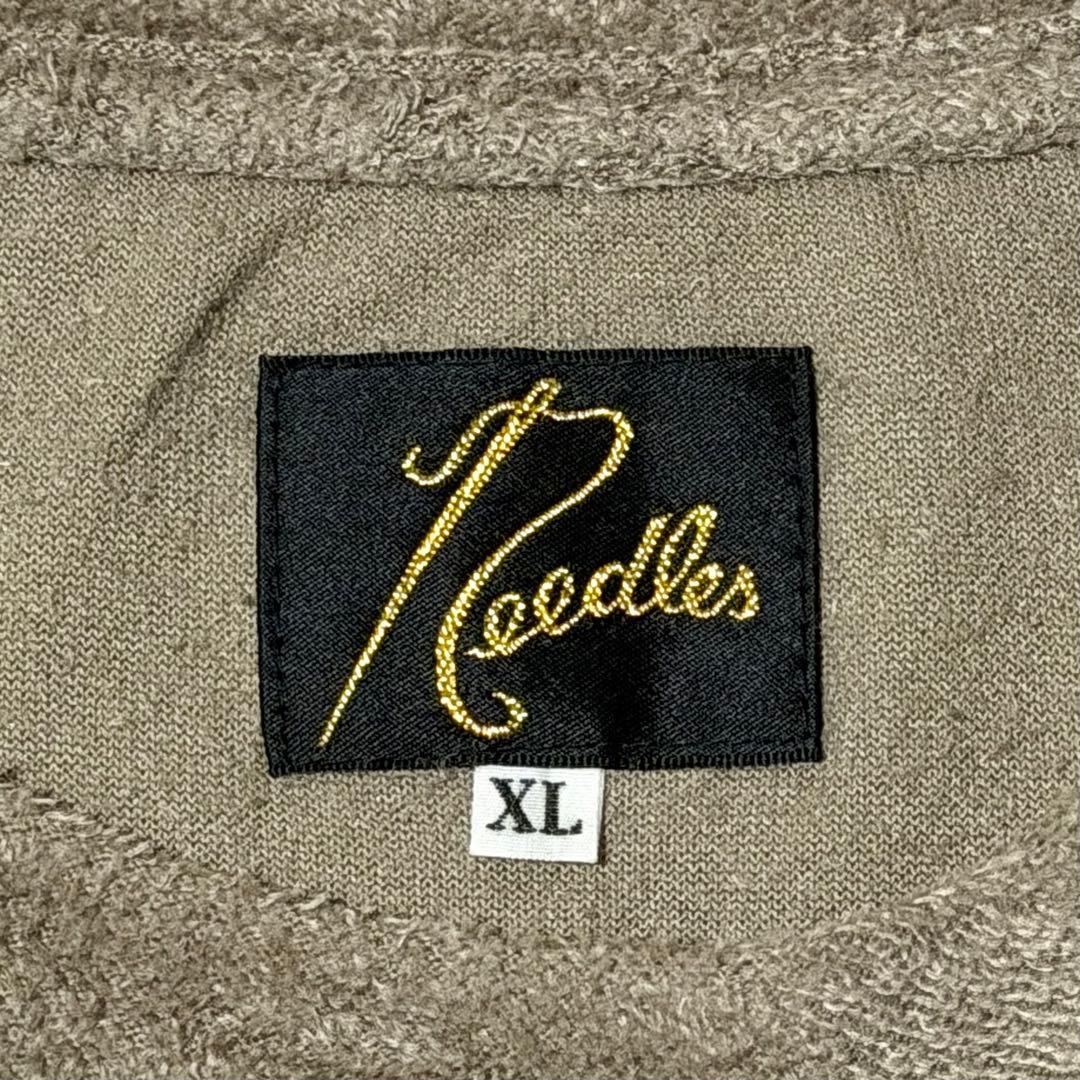 20AW ニードルズ ベロア パピヨン刺繍 ポケットTシャツ モカ XL