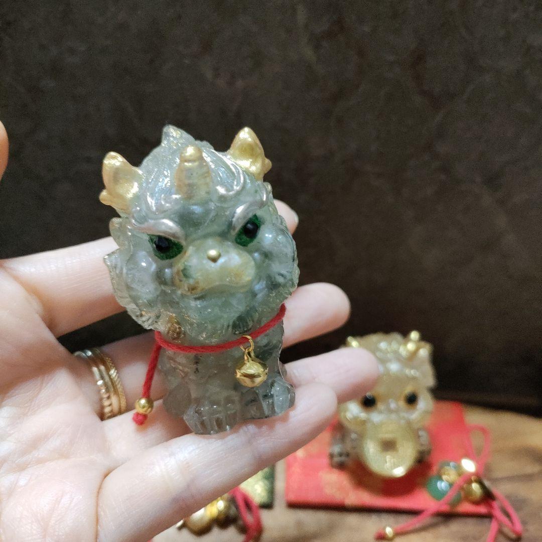 ☆わんこ0613☆オルゴナイト☆布袋様、干支馬A(小)☆