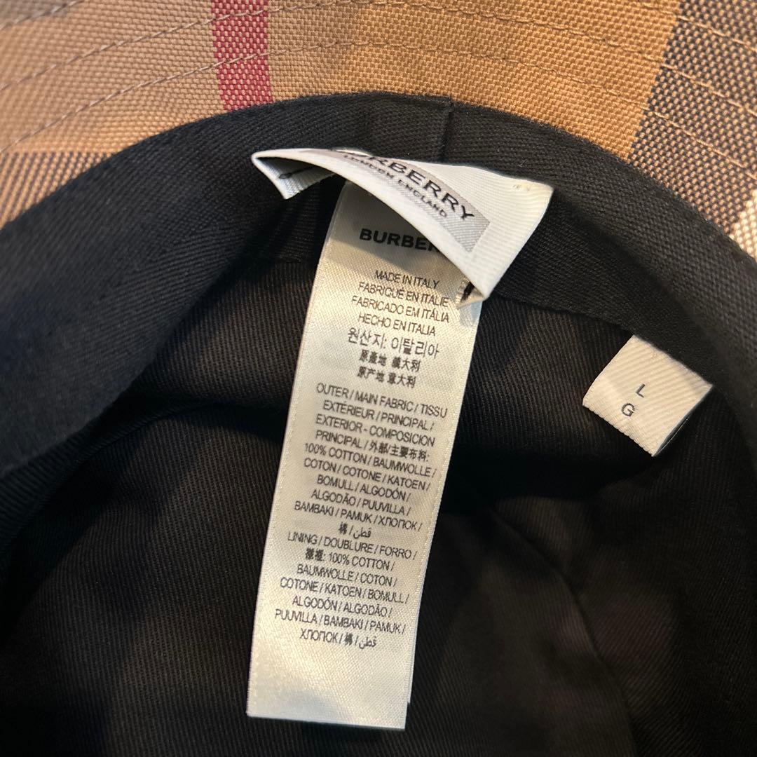 【美品】サイズＬ　BURBERRY チェック柄 バケットハット