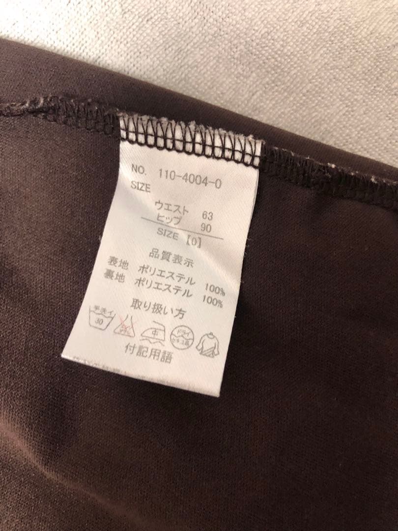 LIZLISAピンク花柄フレアスカート ブラウン　フリル薔薇