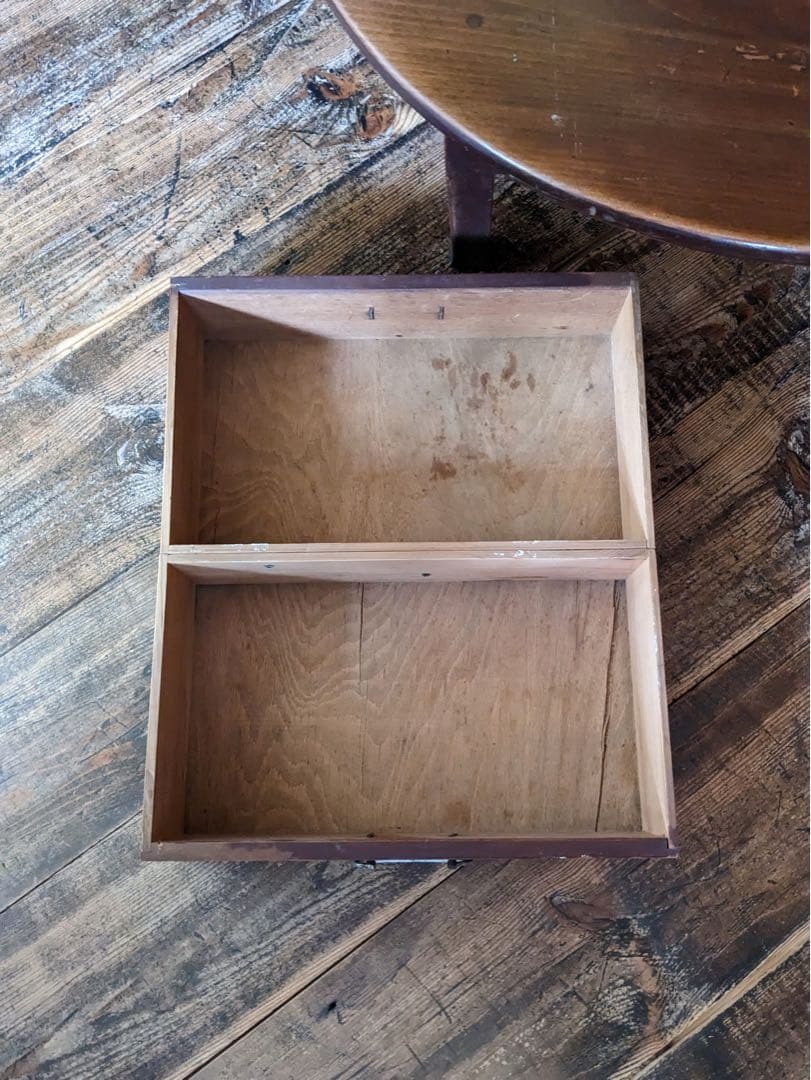 【プロフ必読⭐︎レモン】丸いアンティークローテーブル 木製円形座卓