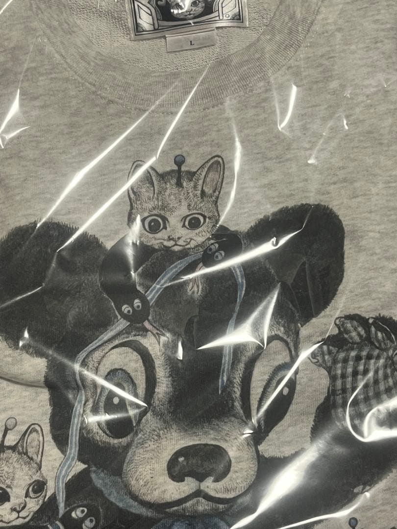 ボリス雑貨店 ヒグチユウコ 半袖スウェット 3ギュスと黒いクマ Lサイズ