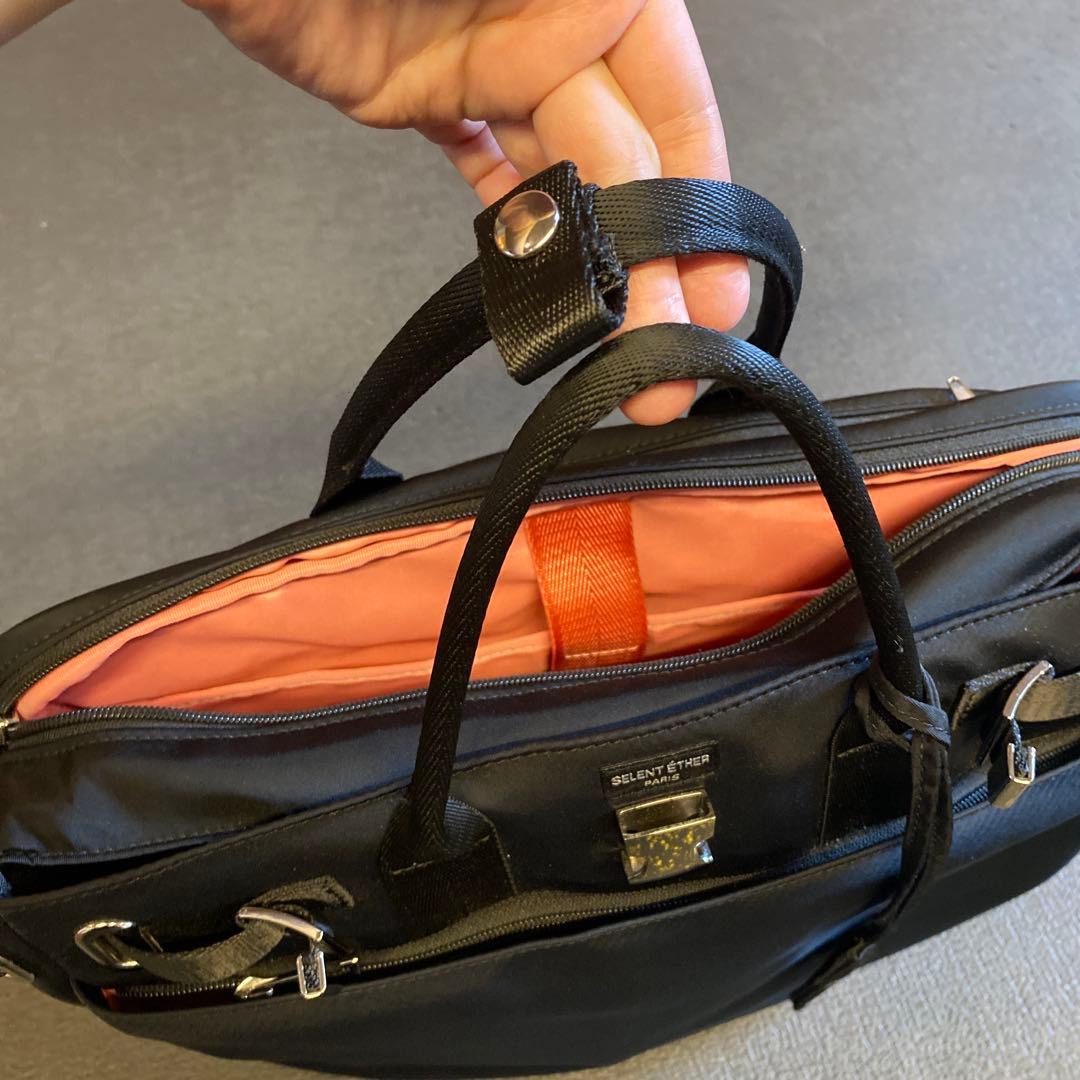 SELENT ÉTHER 黒 ビジネスバッグ3way36シルバー