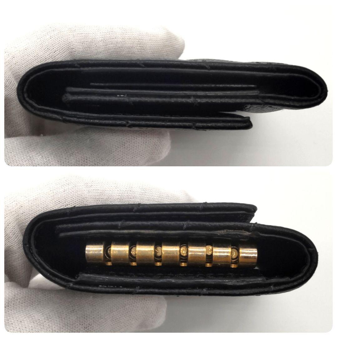 サンローラン YSL カサンドラ 6連キーケース レザー ブラック