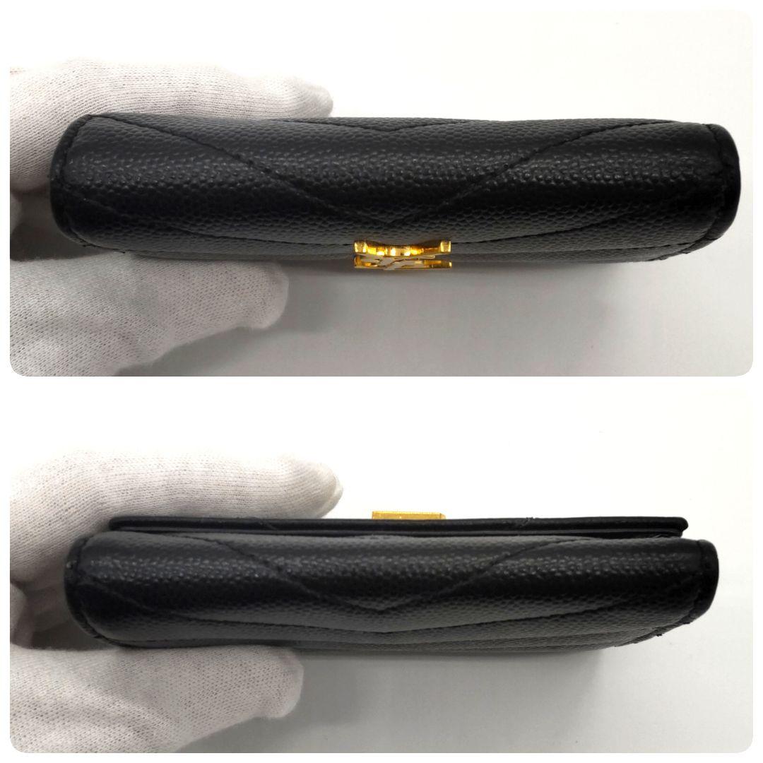 サンローラン YSL カサンドラ 6連キーケース レザー ブラック