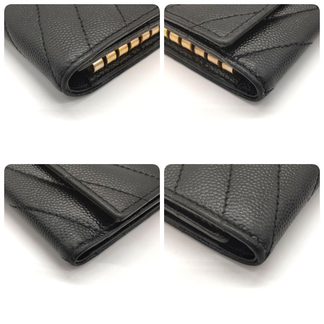 サンローラン YSL カサンドラ 6連キーケース レザー ブラック