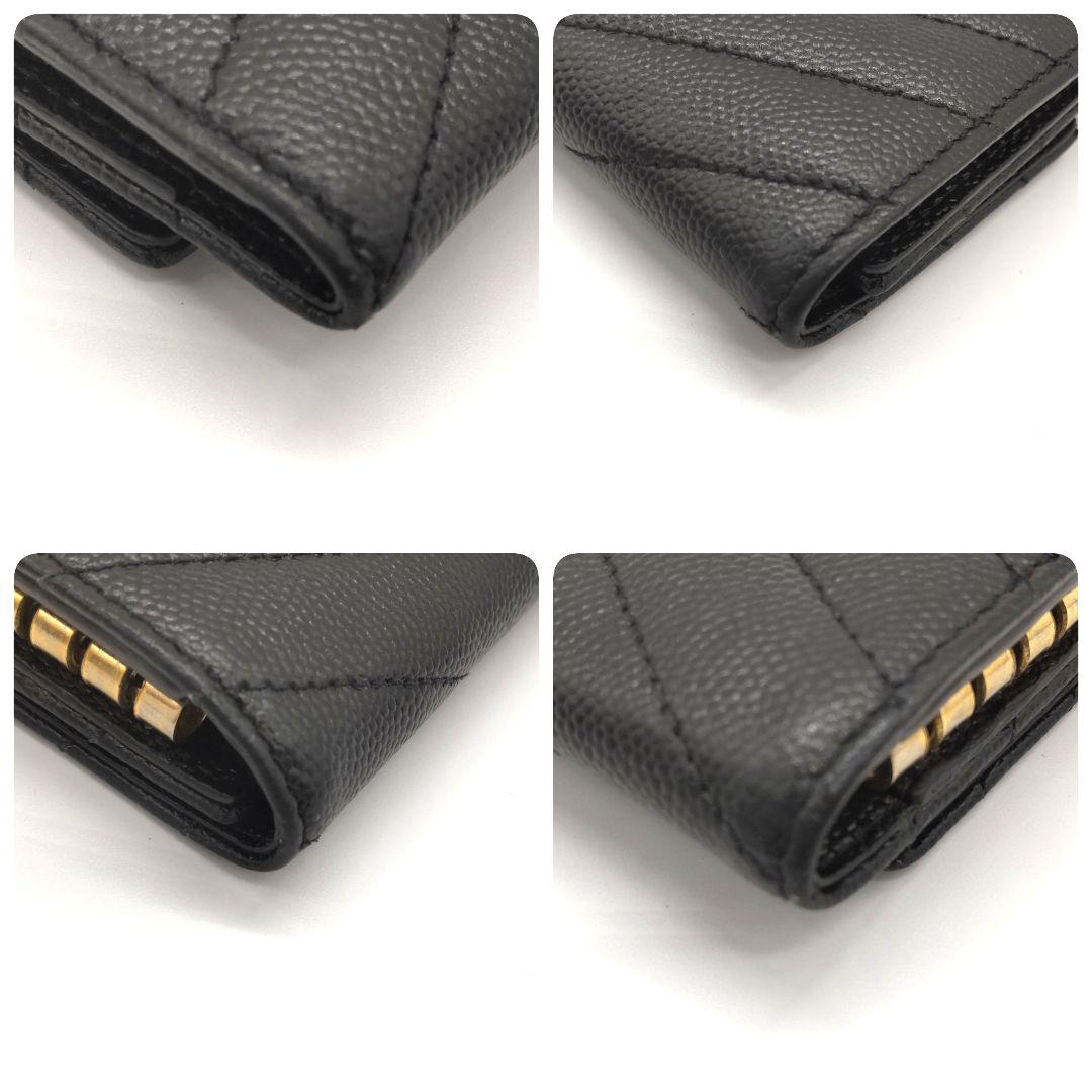 サンローラン YSL カサンドラ 6連キーケース レザー ブラック