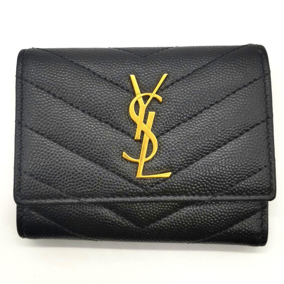 サンローラン YSL カサンドラ 6連キーケース レザー ブラック