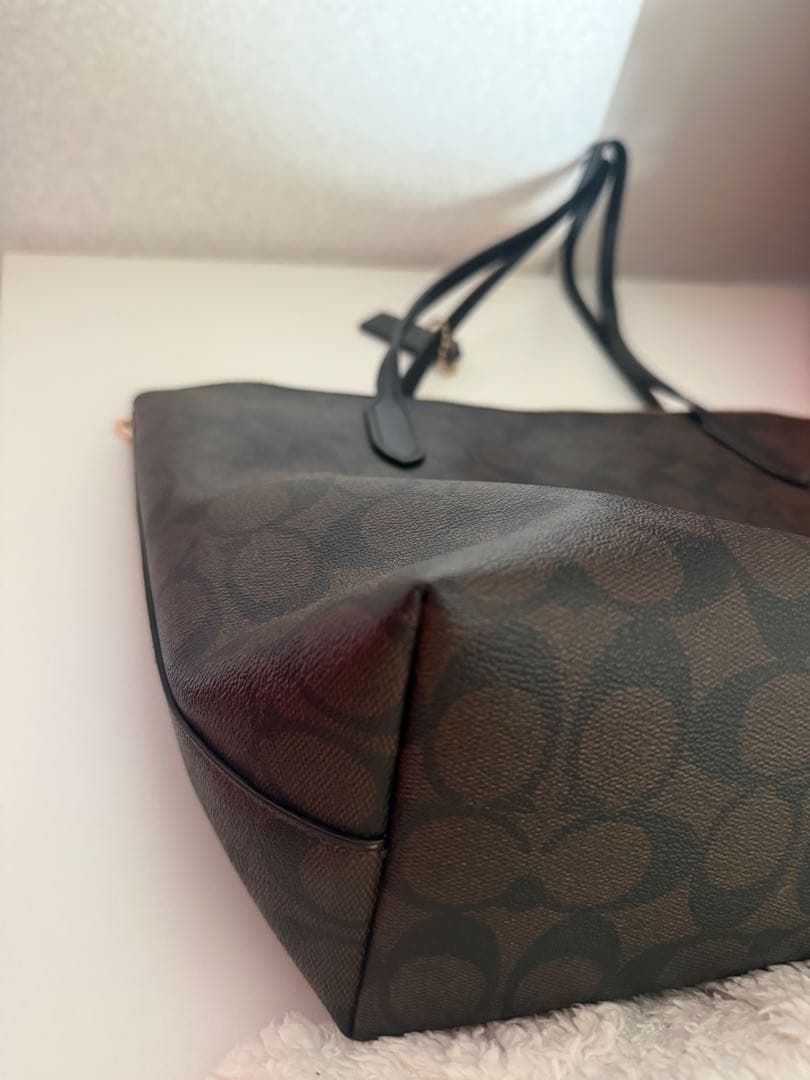COACH ダークブラウン トートバッグ