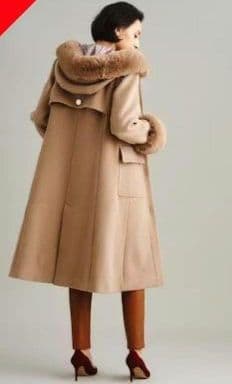 グレースコンチネンタル格安美品定価96800円ファー付フードコート65%オフ