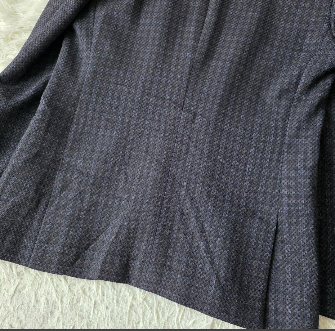 【美品/L】ポールスミス テーラードジャケット ウール100% アンコン 濃紺