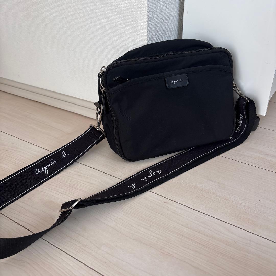 アニエスベー　ナイロン ショルダーバッグ \"My bag\" RAT01－03