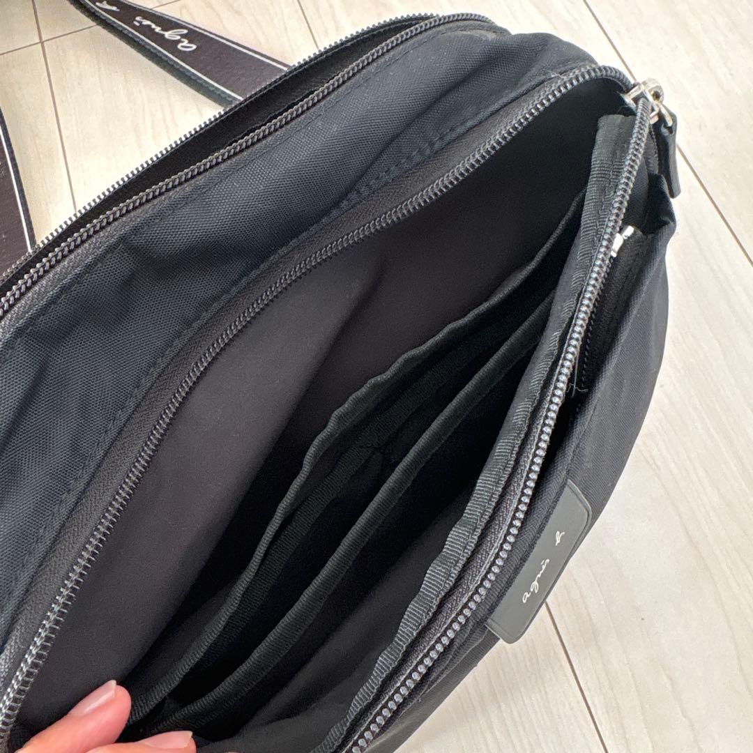 アニエスベー　ナイロン ショルダーバッグ \"My bag\" RAT01－03