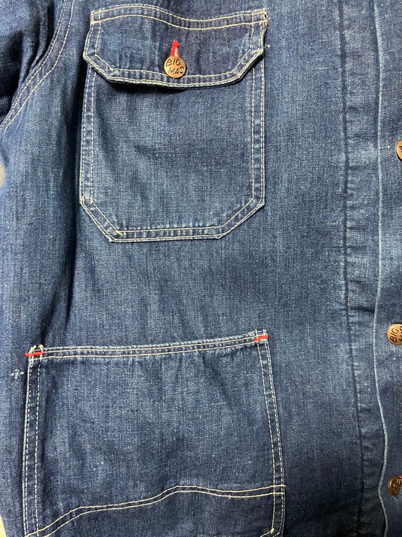 ビッグマック　70s ブランケットデニムカバーオール　ビッグサイズ　100%綿