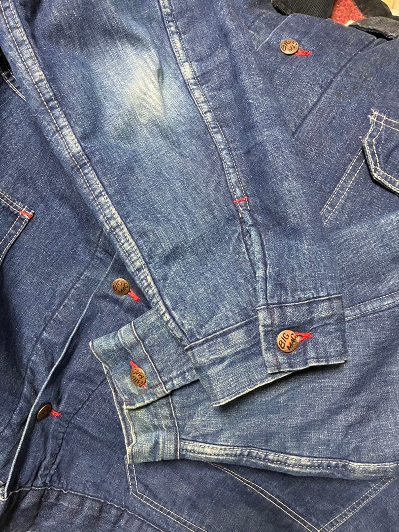 ビッグマック　70s ブランケットデニムカバーオール　ビッグサイズ　100%綿