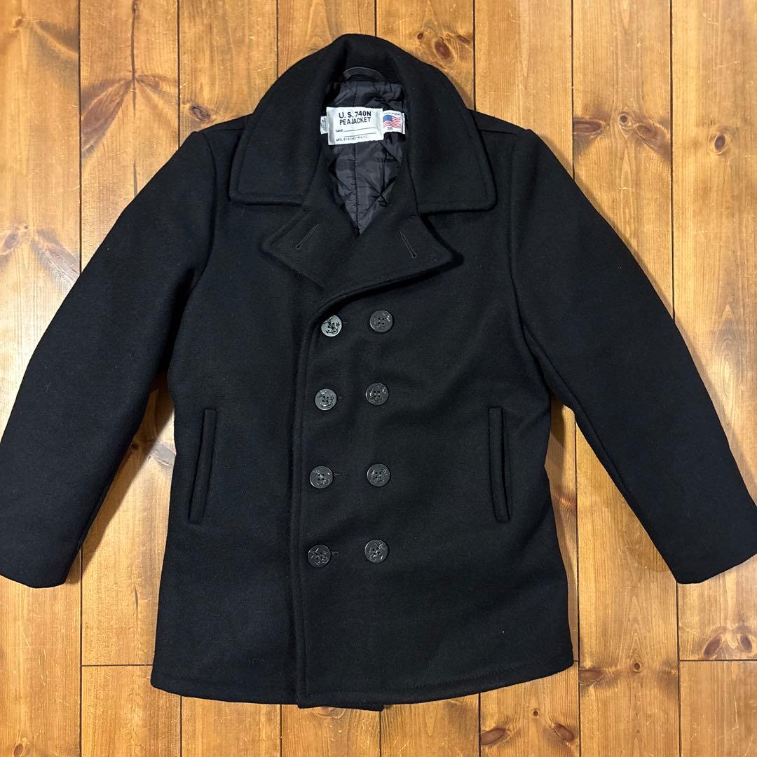 schott ショットU.S. 740N PEA JACKET ブラック 38