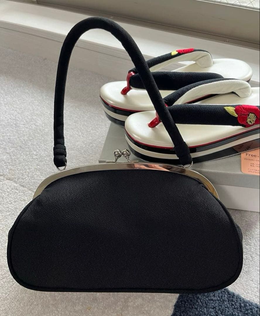 キモノカフェ　和装用バッグと草履のセット　成人式　卒業式に