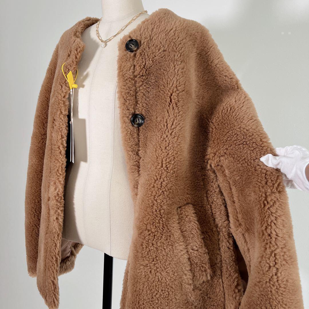 新品未使用 ベアケープコート ポンチョ アルパカ素材 テディコート