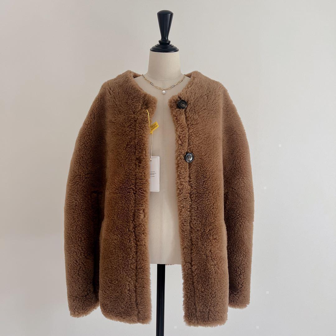 新品未使用 ベアケープコート ポンチョ アルパカ素材 テディコート