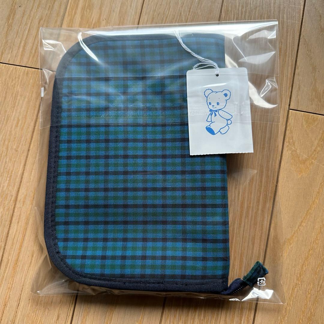 ファミリア 母子手帳ケース 青チェック 001