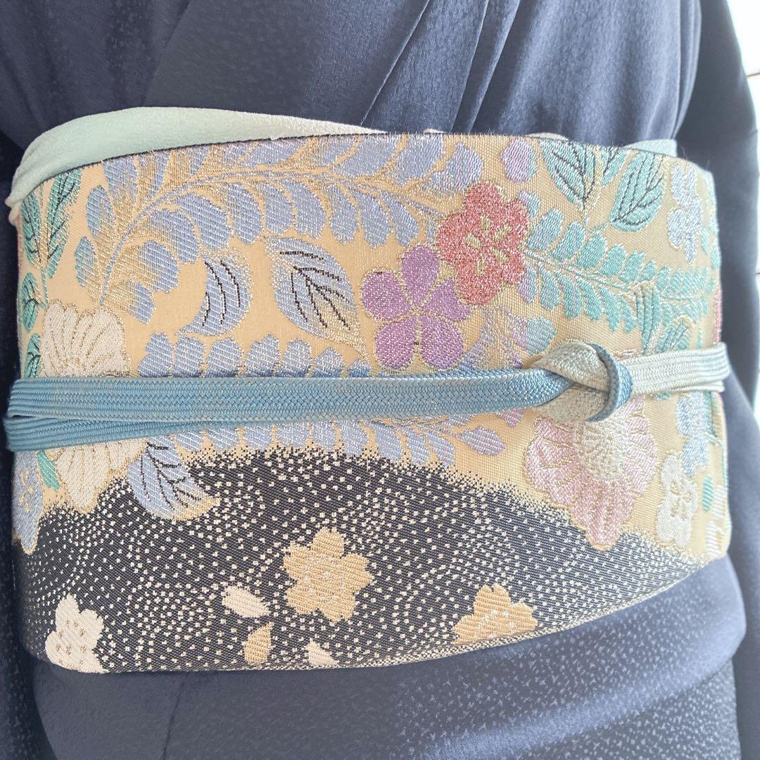 付け下げ　フルセット　着物　トールサイズ　Lサイズ　正絹　訪問着　手刺繍　N3