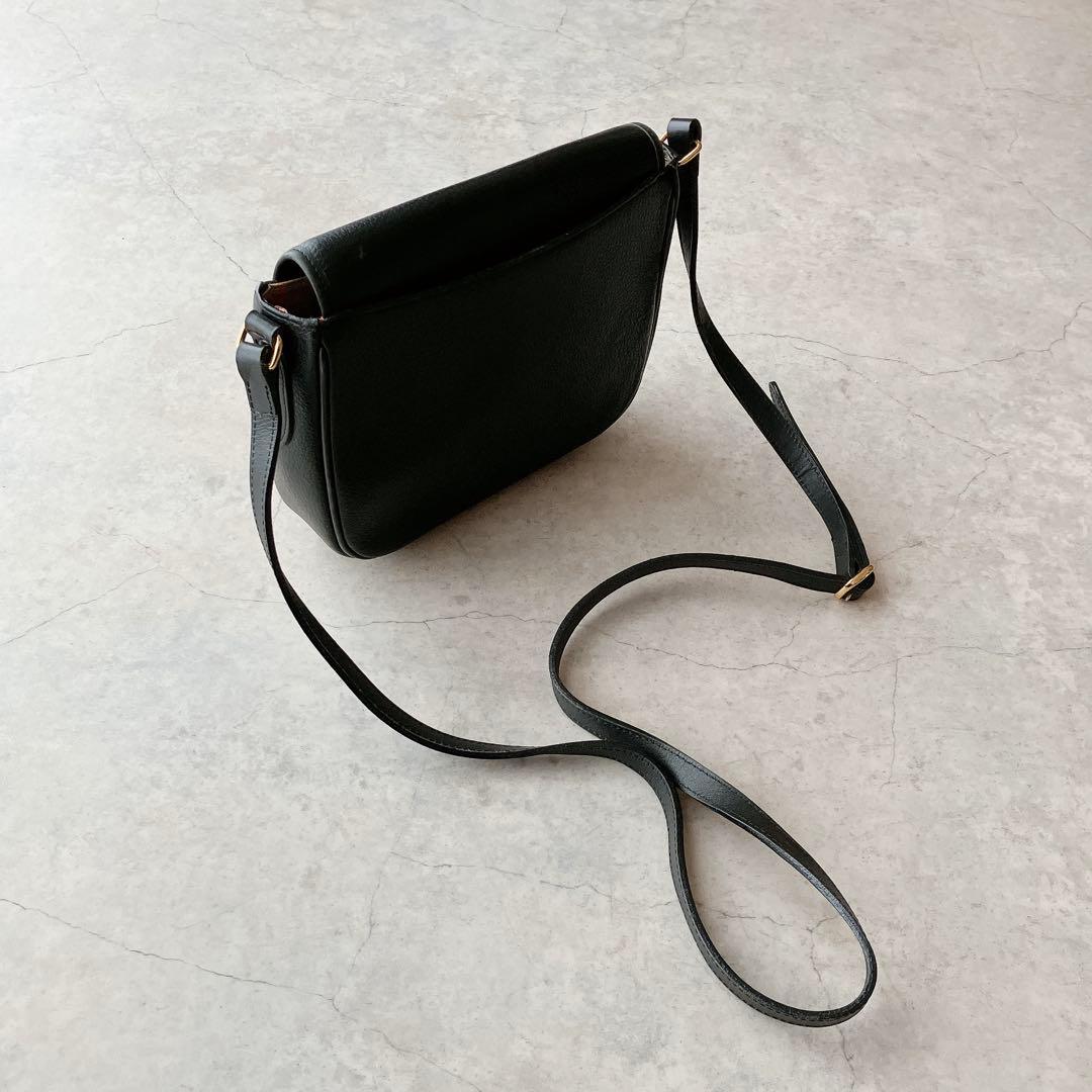 Burberrys バーバリー ブラックレザー ショルダーバッグ ノバチェック