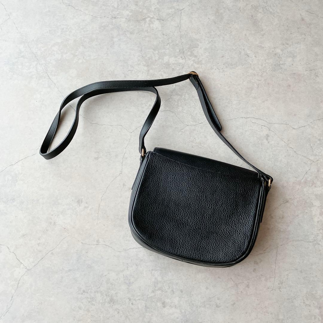 Burberrys バーバリー ブラックレザー ショルダーバッグ ノバチェック