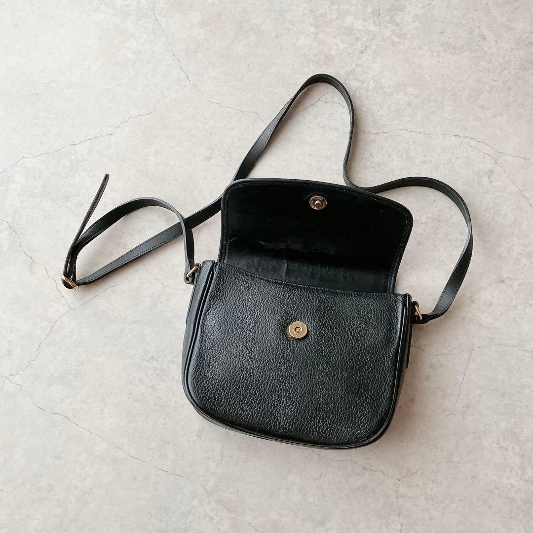 Burberrys バーバリー ブラックレザー ショルダーバッグ ノバチェック