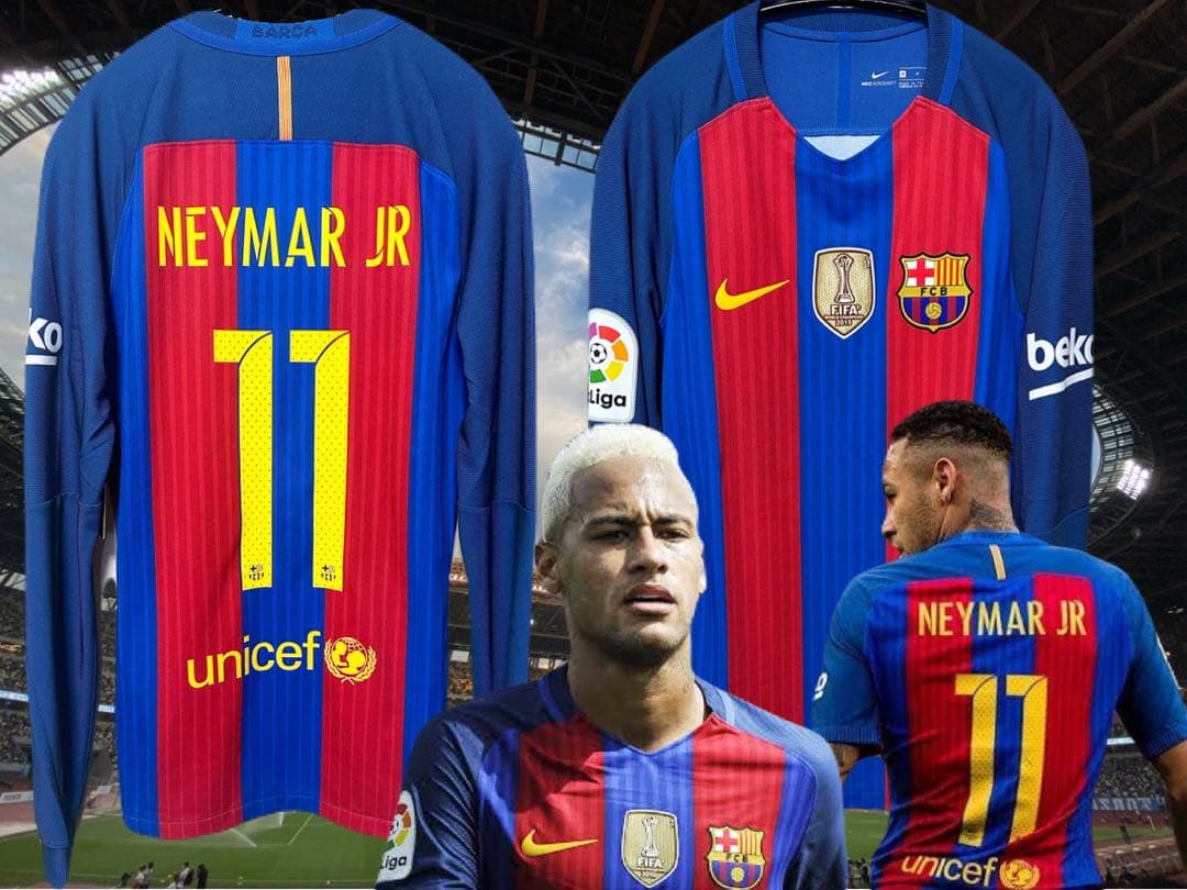 【ネイマール#11】バルセロナ 選手支給 ユニフォーム 16/17