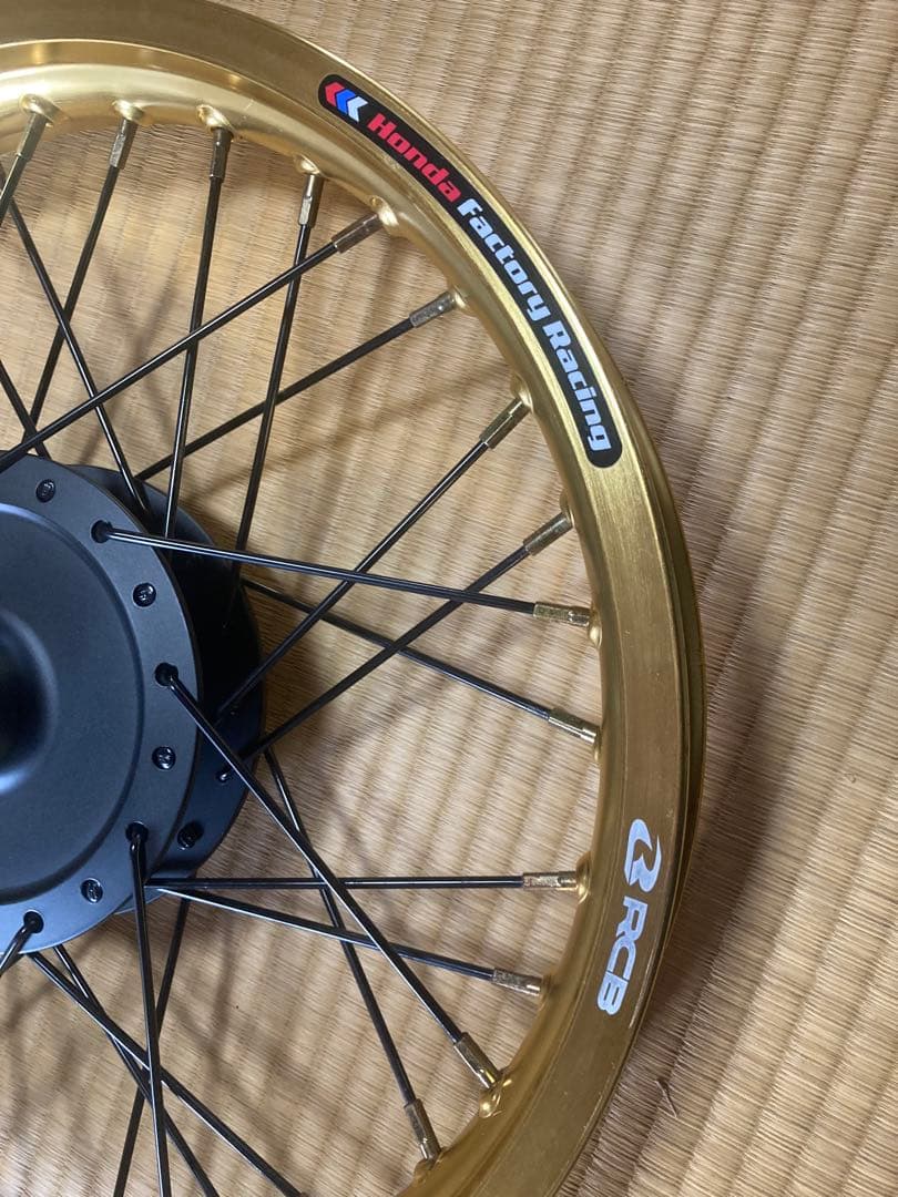 CT125 太足 ゴールドカラー前後アルミリムホイールセット