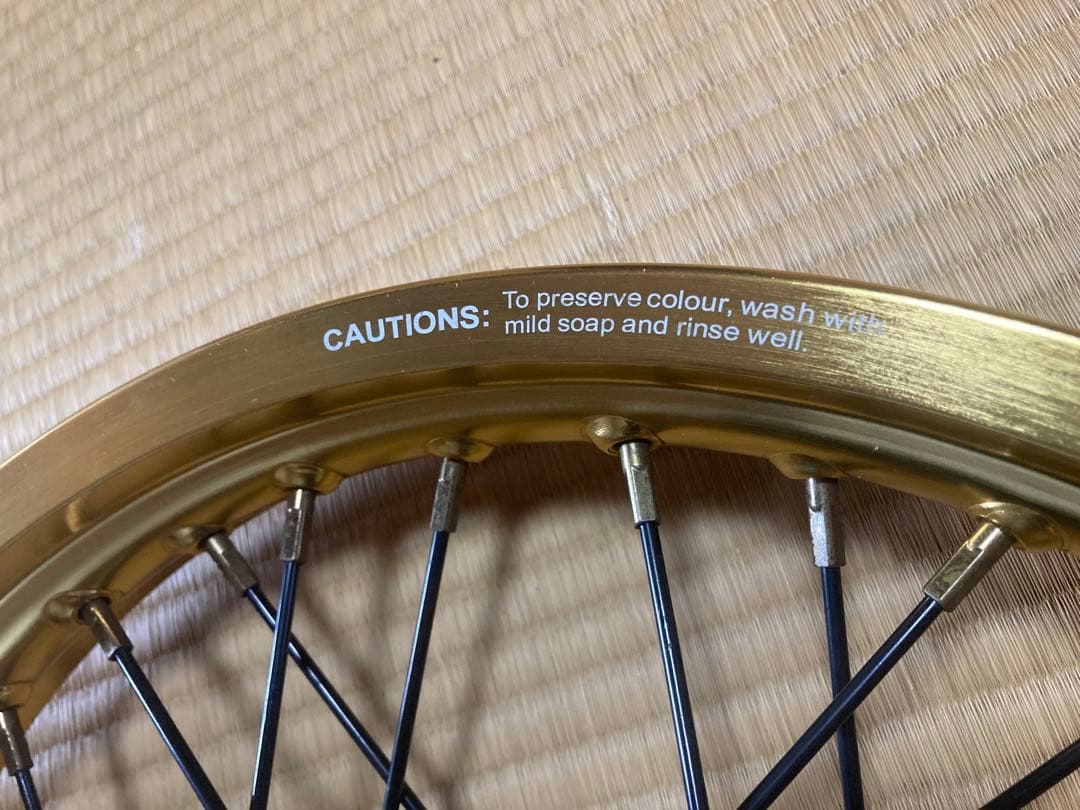 CT125 太足 ゴールドカラー前後アルミリムホイールセット