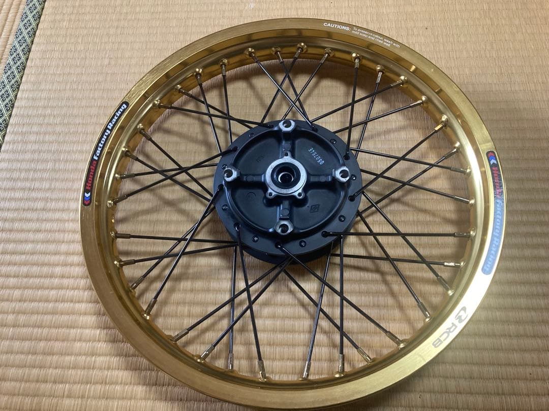 CT125 太足 ゴールドカラー前後アルミリムホイールセット