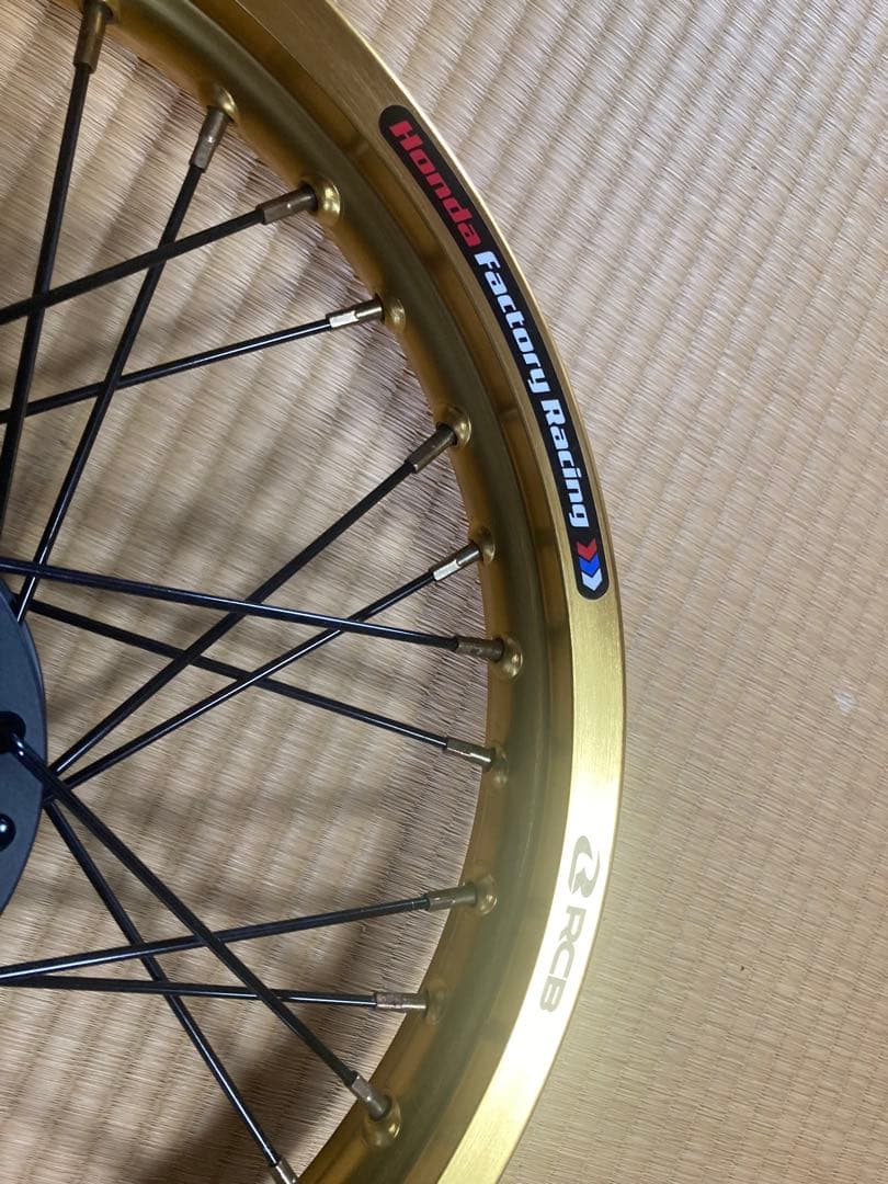 CT125 太足 ゴールドカラー前後アルミリムホイールセット