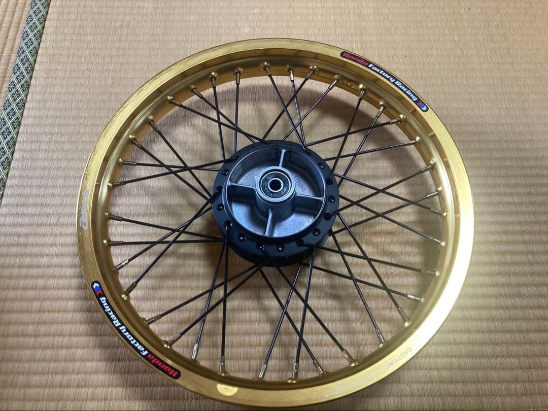 CT125 太足 ゴールドカラー前後アルミリムホイールセット