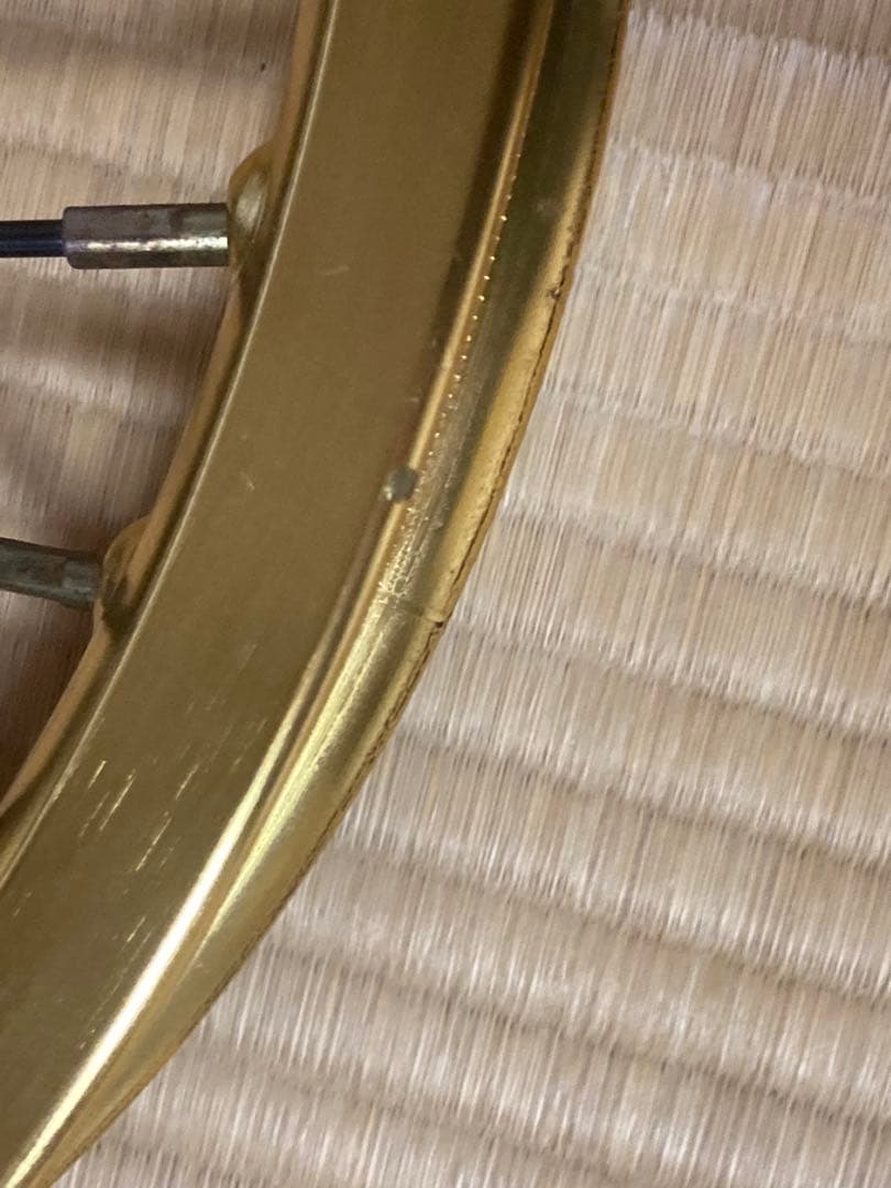 CT125 太足 ゴールドカラー前後アルミリムホイールセット