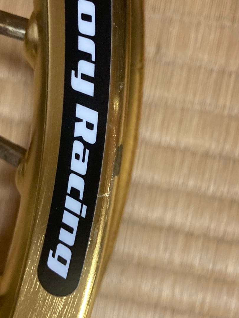 CT125 太足 ゴールドカラー前後アルミリムホイールセット