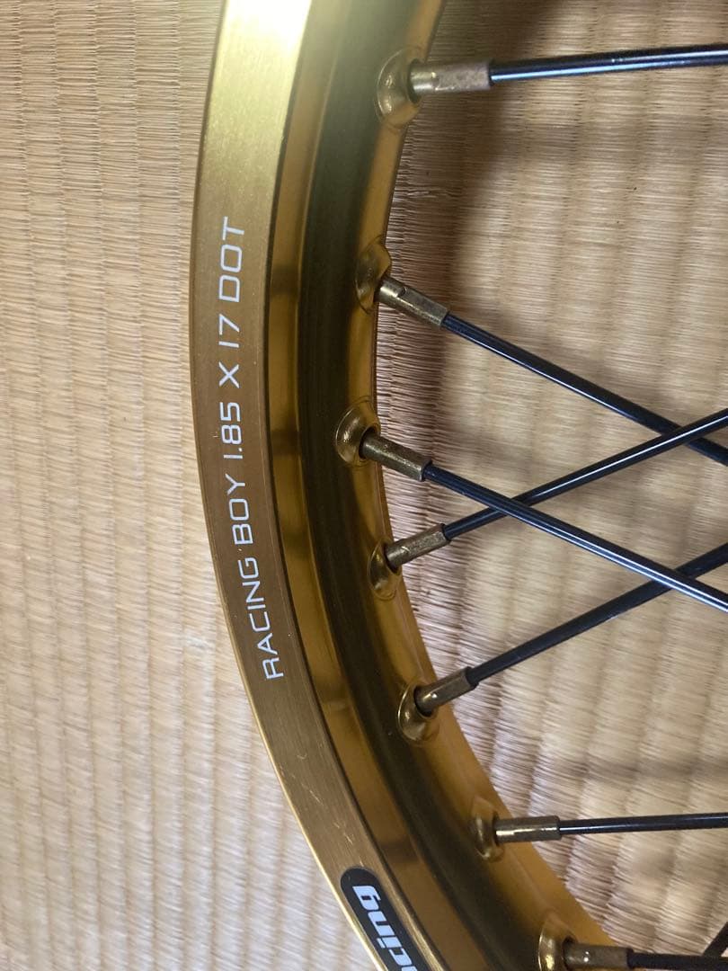 CT125 太足 ゴールドカラー前後アルミリムホイールセット