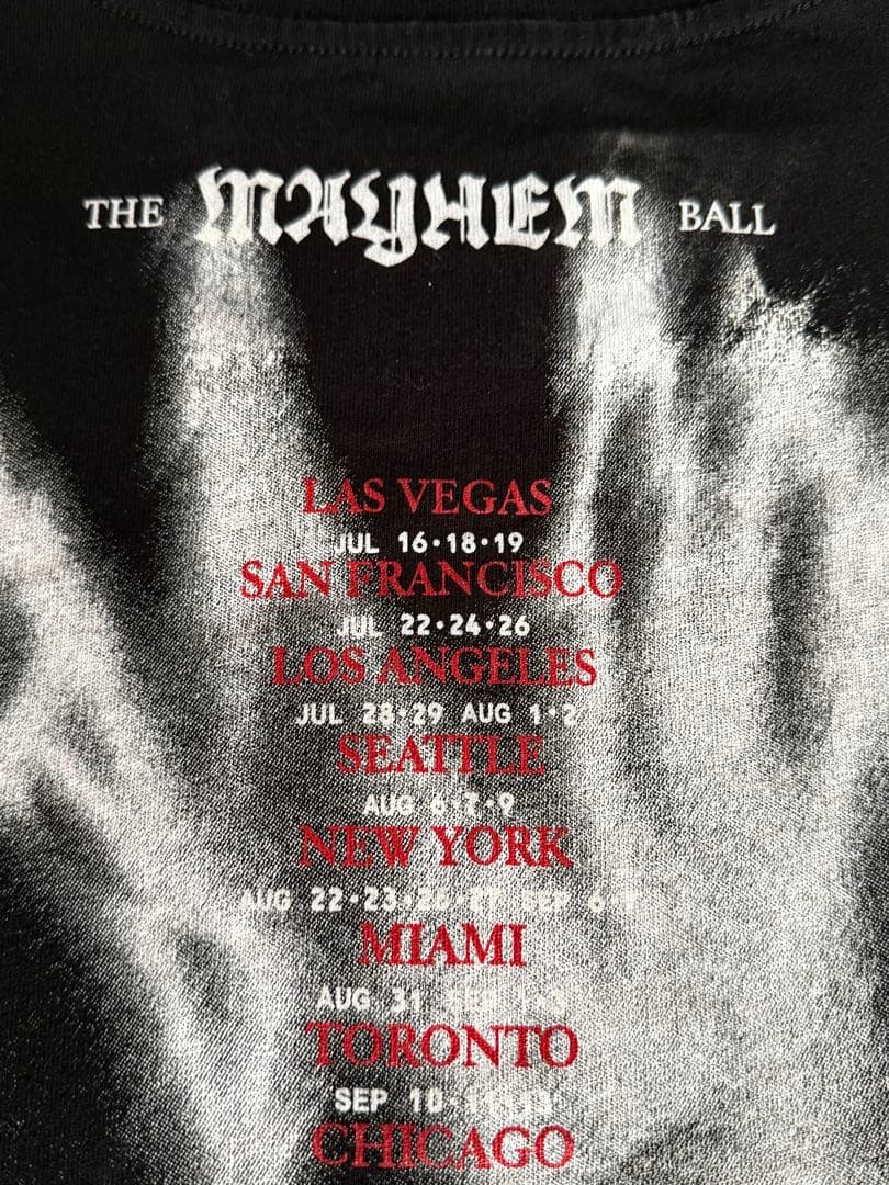 レディーガガ Lady Gaga ツアー クレジット入 Tシャツ Mサイズ 新品