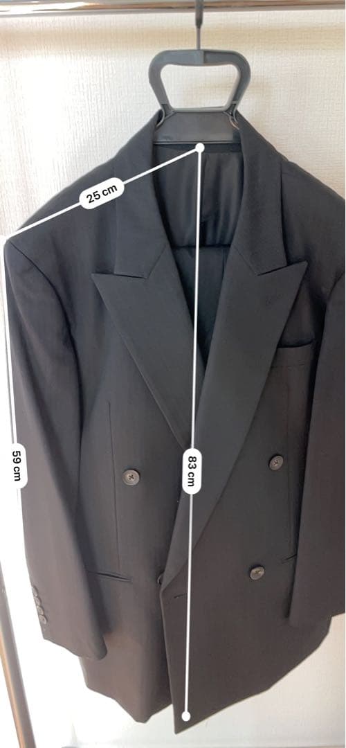 MEN'S TENORAS ダブルブレスト スーツジャケット L黒