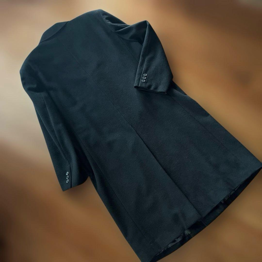 ヴィンテージ カシミヤ100%コート 黒