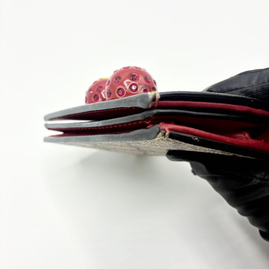 グッチ GGスプリーム 折り財布 さくらんぼ インターロッキング　チェリー
