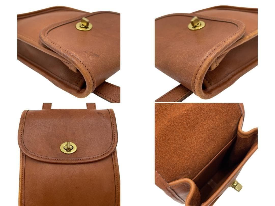 COACH/オールドコーチ 9978 レザー ショルダーバッグ ターンロック